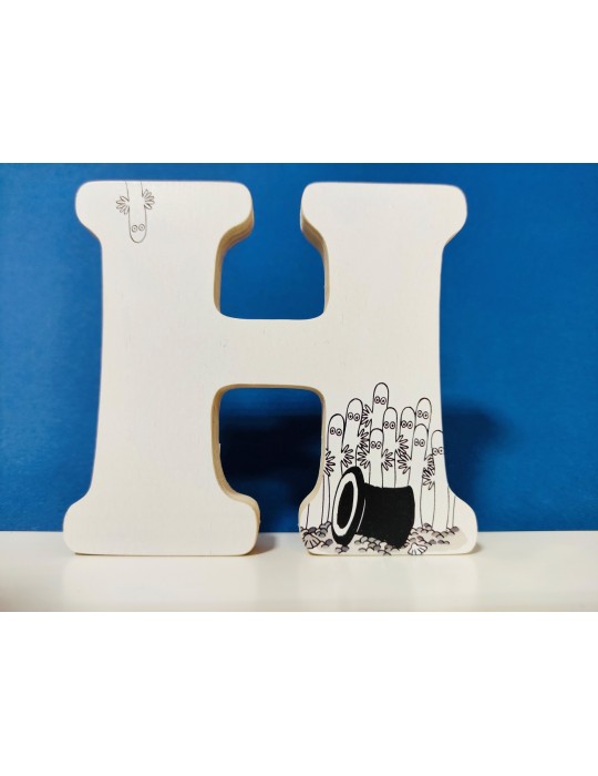 Isoisän Puulelut, Moomin, Wooden Letter 10cm - H