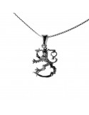 Sirokoru, Suomileijona, Finnisches Wappen Löwe, Öko-Silberanhänger mit Silberkette