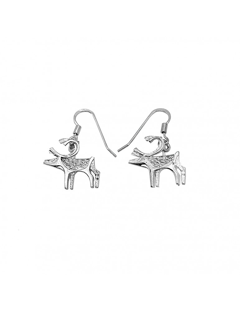 Sirokoru, Reindeer, Eco Silver Earrings