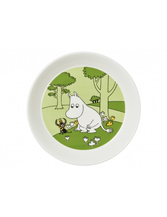 Arabia, Moomin, Ceramic Plate, Moomintroll green