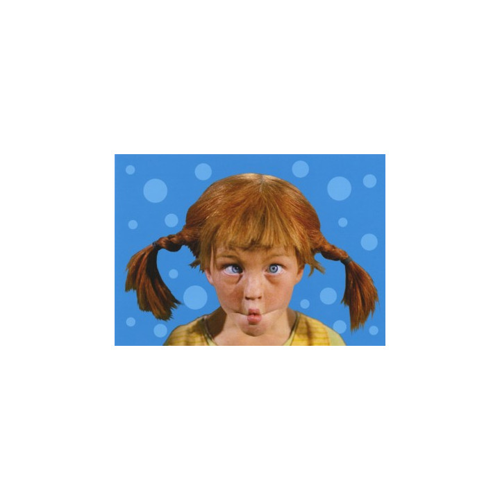 Postcard, Pippi Longstocking makes Grimaces