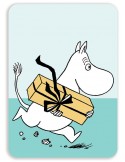 Putinki, Moomin, Postcard rounded, Moomintroll with Gift -COMES SOON