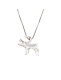 Sirokoru, Reindeer small, Eco Silver Pendant with Silver Chain