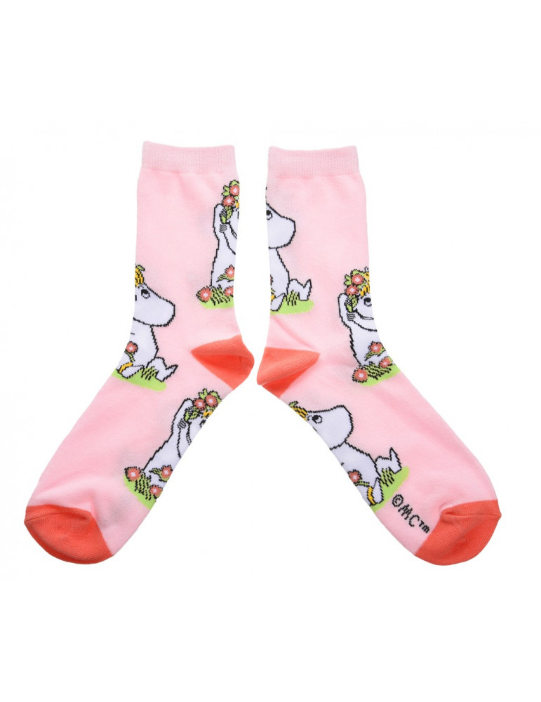 Nordic Buddies, Moomin, Socks for Women, Snorkmaiden Summer, 36-42 pink-red