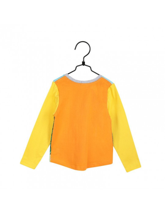 Martinex, Pippi Langstrumpf, Portilla, Kinderhemd aus Bio-Baumwolltrikot, gelb-orange