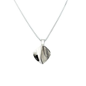 Sirokoru, Leaf, Eco Silver Pendant with Silver Chain, small -SRPING SPECIAL