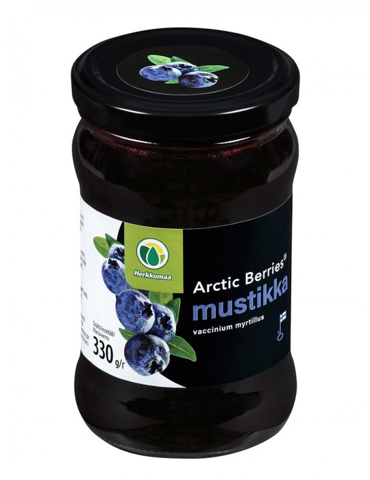 Herkkumaa, Arctic Berries® mustikka, Blueberry Jam 330g