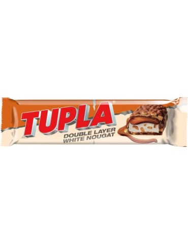 Cloetta, Tupla Double Layer White Nougat, Milk Chocolate Bar with Light Nougat & Roasted Almonds 48g