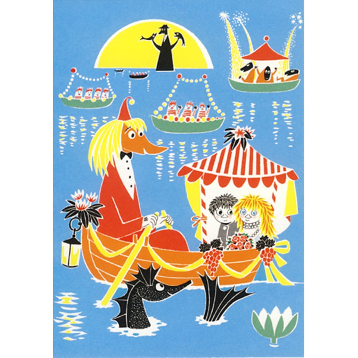 Karto, Moomin Postcard, Retro blue -COMES SOON