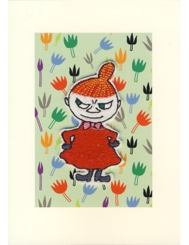 Karto, Moomin Postcard with Patch, Little My, two-sided