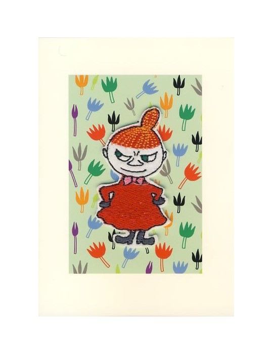 Karto, Moomin Postcard with Patch, Little My, two-sided