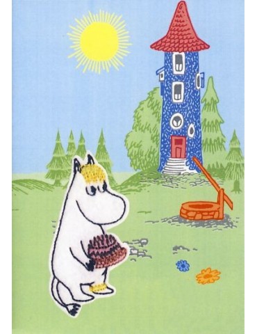 Karto, Moomin Postcard with Patch, Snorkmaiden, two-sided