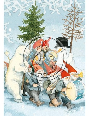 Inge Löök, Postcard, Women Make Music with Dwarfs & Snowman