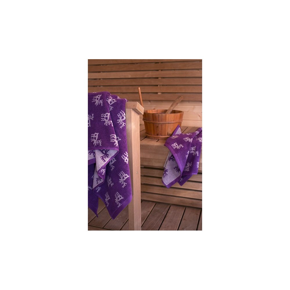 Pikkupuoti, Reindeer, Cotton Terry Bath Towel (1pc), 70x140cm lila