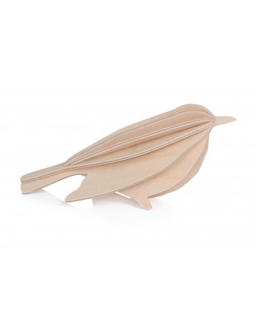 Lovi, 3D Holzdekoration, Vogel 8cm naturell